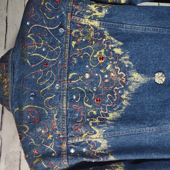 Vintage American Hero Embellished Denim Jacket - Picture 7 of 10